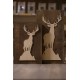 Silhouette de cerf 3D en bois