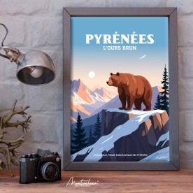 Affiche - L'ours brun des Pyrénées