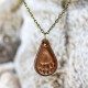Collier pendentif en cuir patte d'ours - chaine