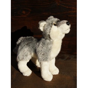 peluche loup gris